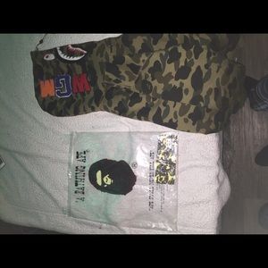 BAPE 1st Camo Shark Full Zip Hoodie (GREEN)